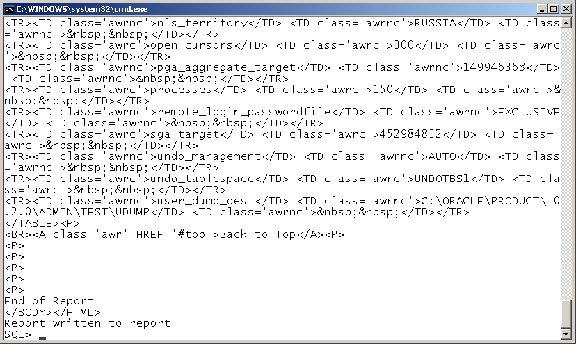 Oracle AWR report preparation Oracle DBA